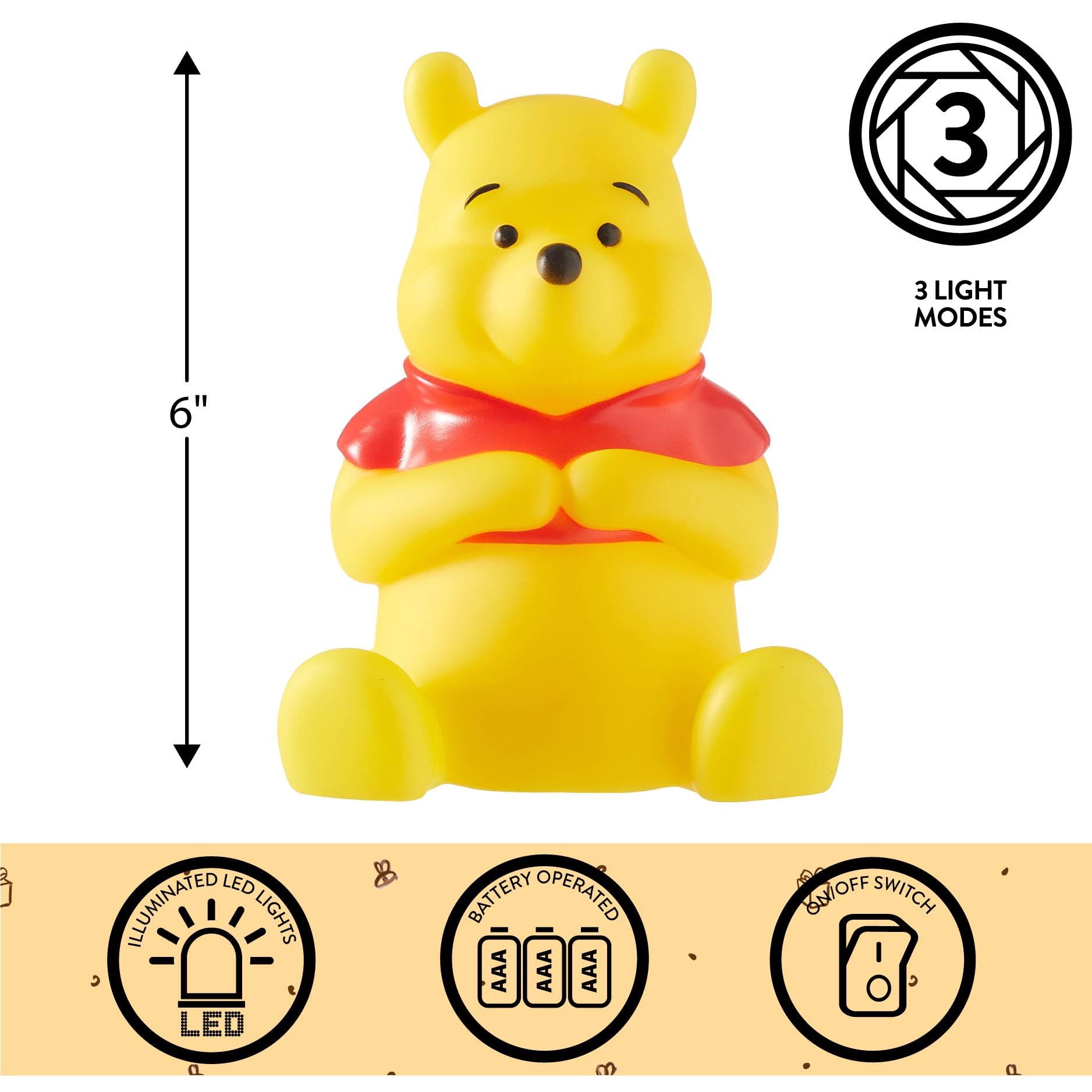 Disney Winnie The Pooh Squishy Mood Night Light 6