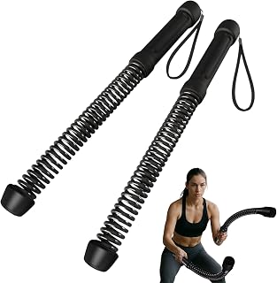 WKNNOXT Cordless Battle Ropes 2-Pack: Portable Ropeless HIIT Workout Ropes for Cardio, Strength & Home Gym (1.8LB Each)