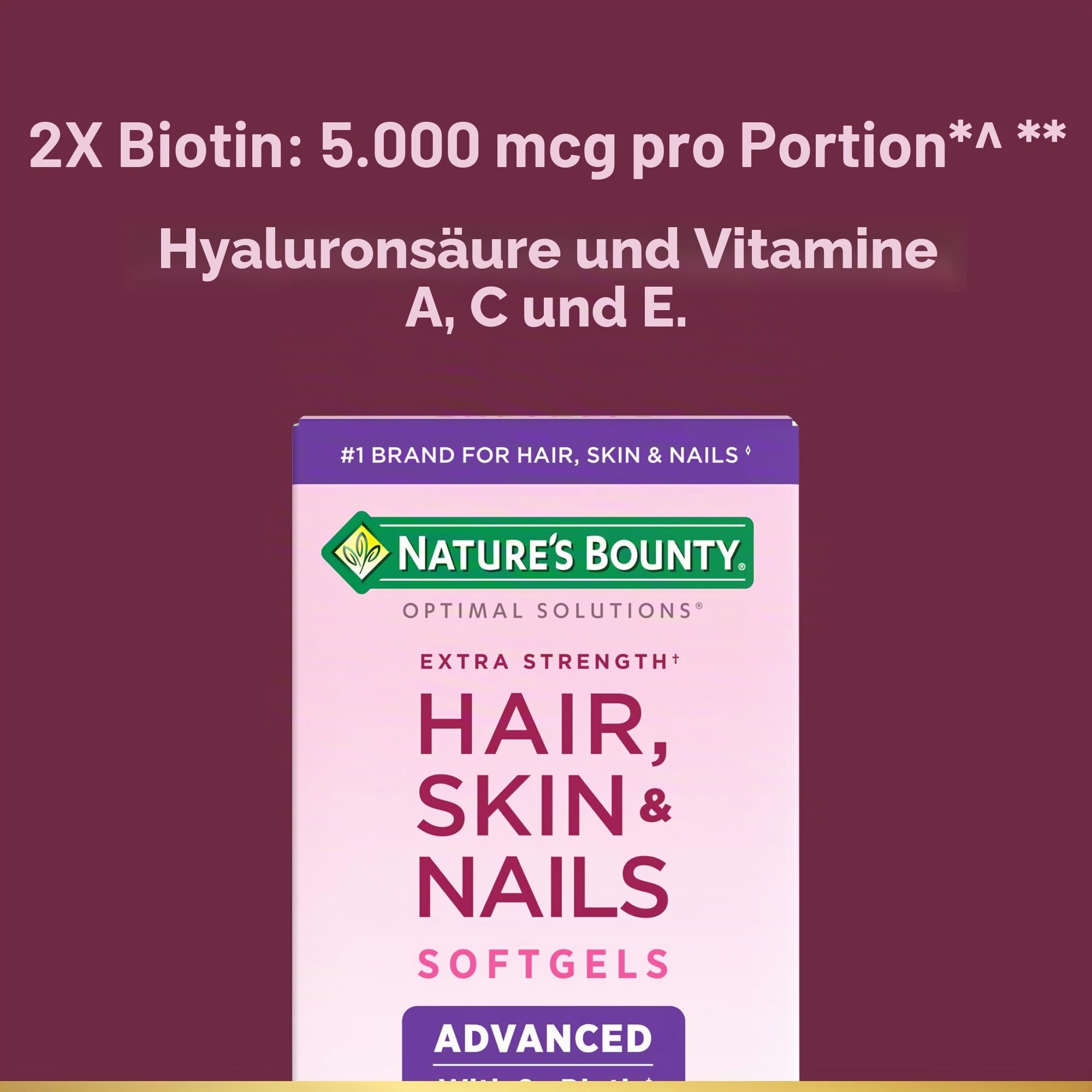 Nature's Bounty Extra Strength Hair Skin Nails, 150 Count by Nature's Bounty