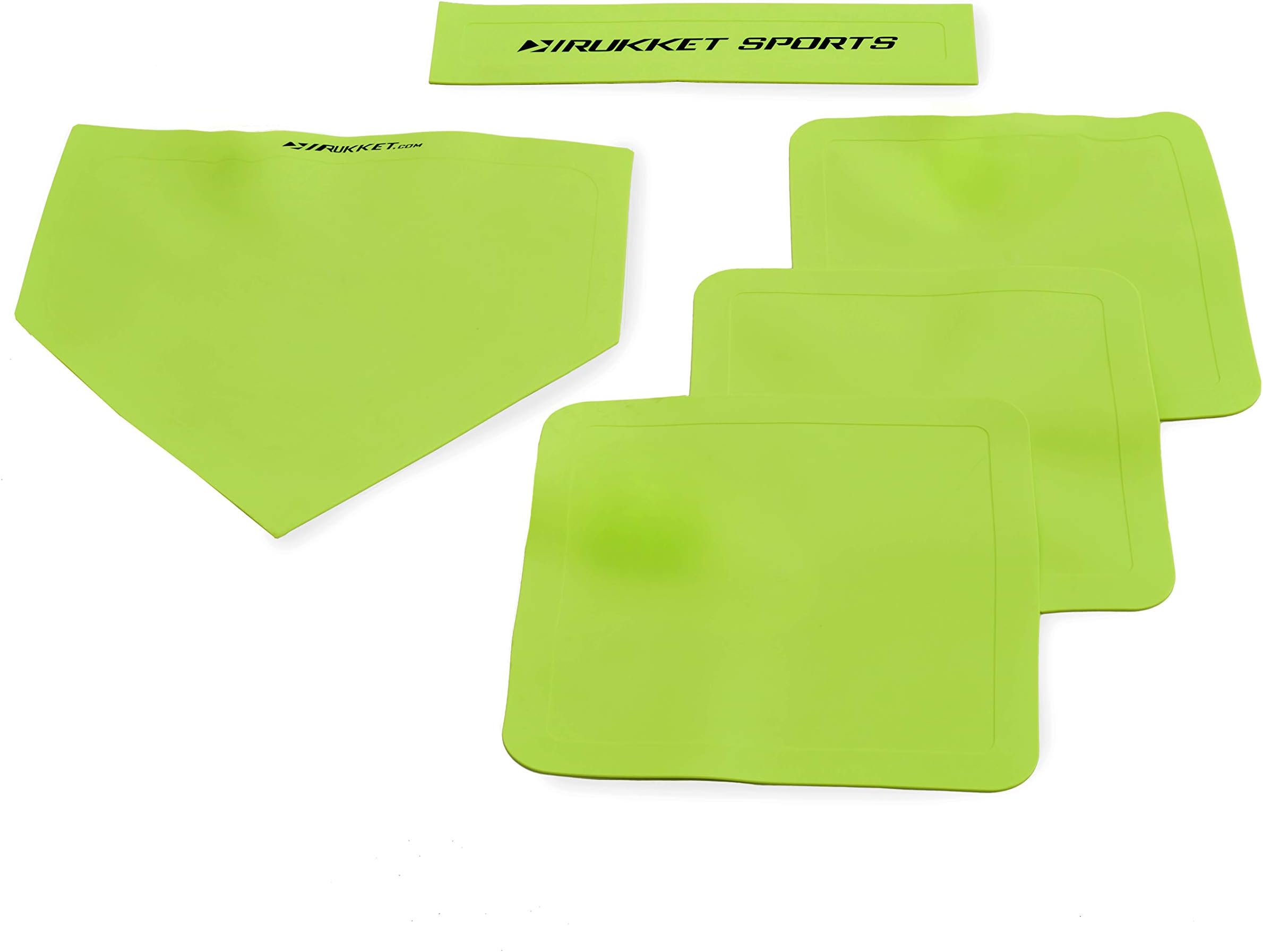 Rukket Kickball Set with Bases | Rubber Throw Down Plates and Kick Ball | Perfect for Kids and Adults | Playground and Backyard Game | Air Pump and Foul Line Cones