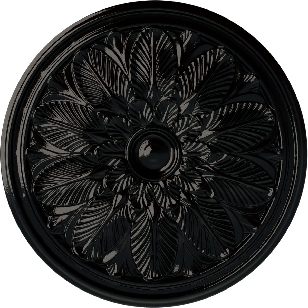 Ekena Millwork CM22BOBPS Bordeaux Ceiling Medallion, Black Pearl