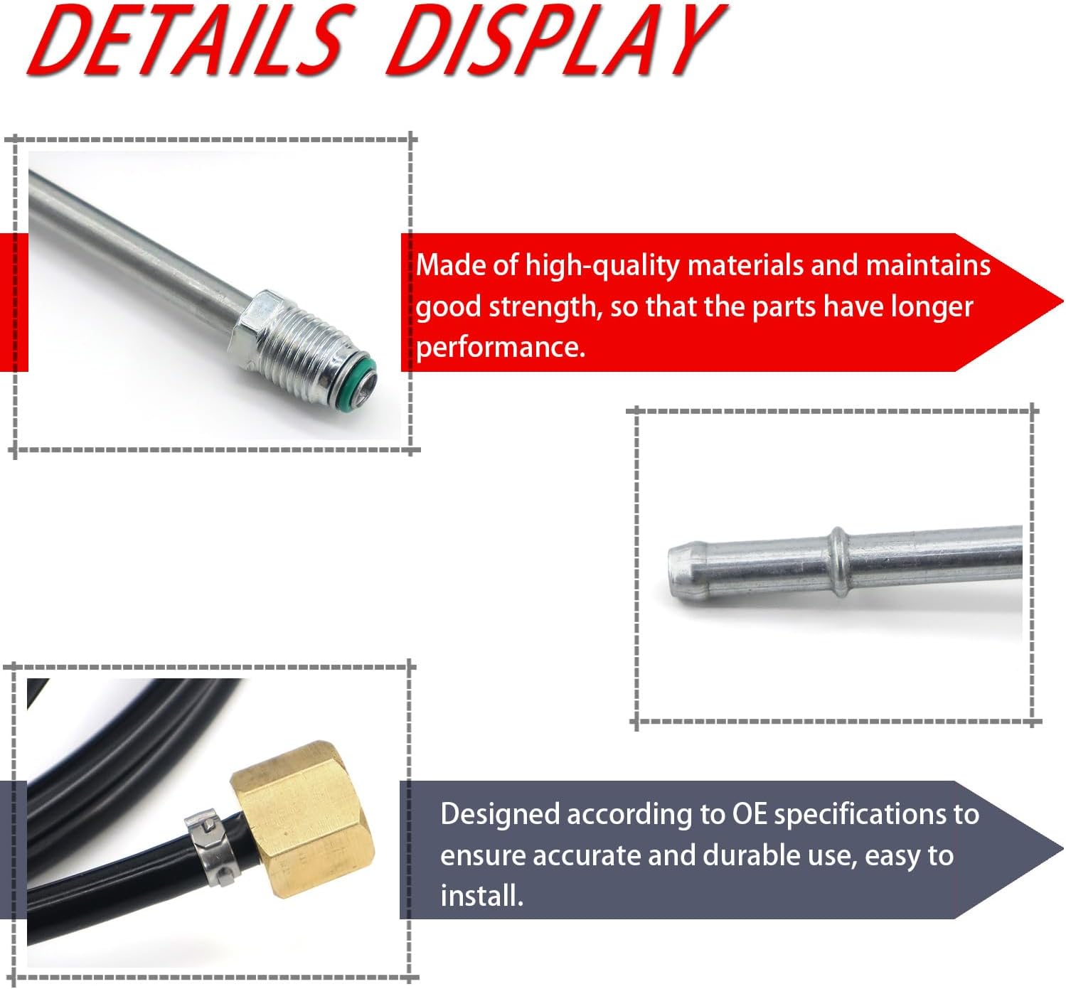 NFR0013 Nylon Fuel Line Replacement Kit Compatible With 1988 1989 1990 1991 1992 1993 1994 1995 1996 1997 Chevrolet GMC Gas Trucks