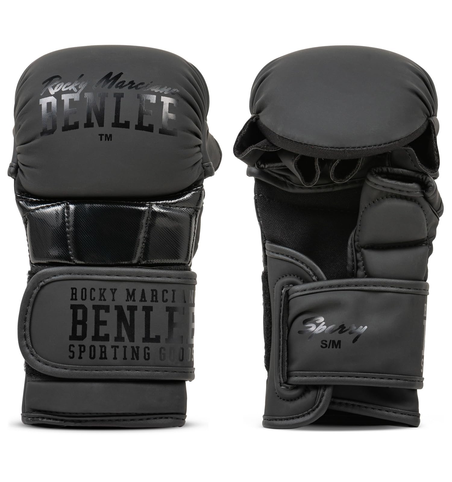 BENLEE MMA-Trainingshandschuhe aus Kunstleder (1Paar) SPARRY, Black, S/M