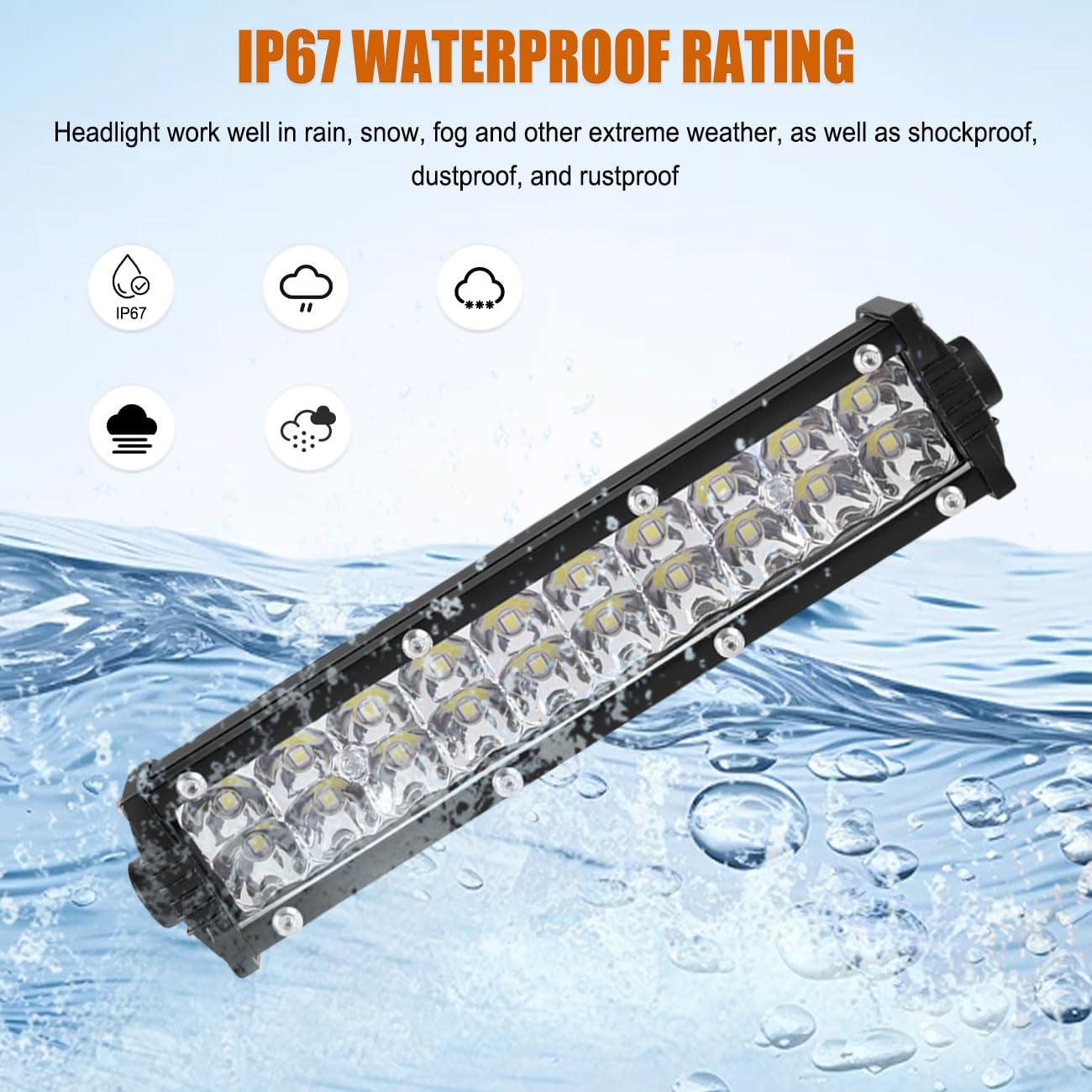 Light Bar Kit USB switch for KLX110 CRF110 TTR110 YZ250F Fits Most 7/8” Handlebars 60W Led Headlight Bar Socket Charger USB