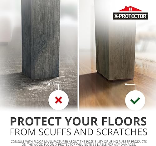 Miniatura 5 de X-Protector Almohadillas antideslizantes para muebles para suelos de madera dura, 16 unidades de 3 pulgadas, almohadillas antideslizantes para