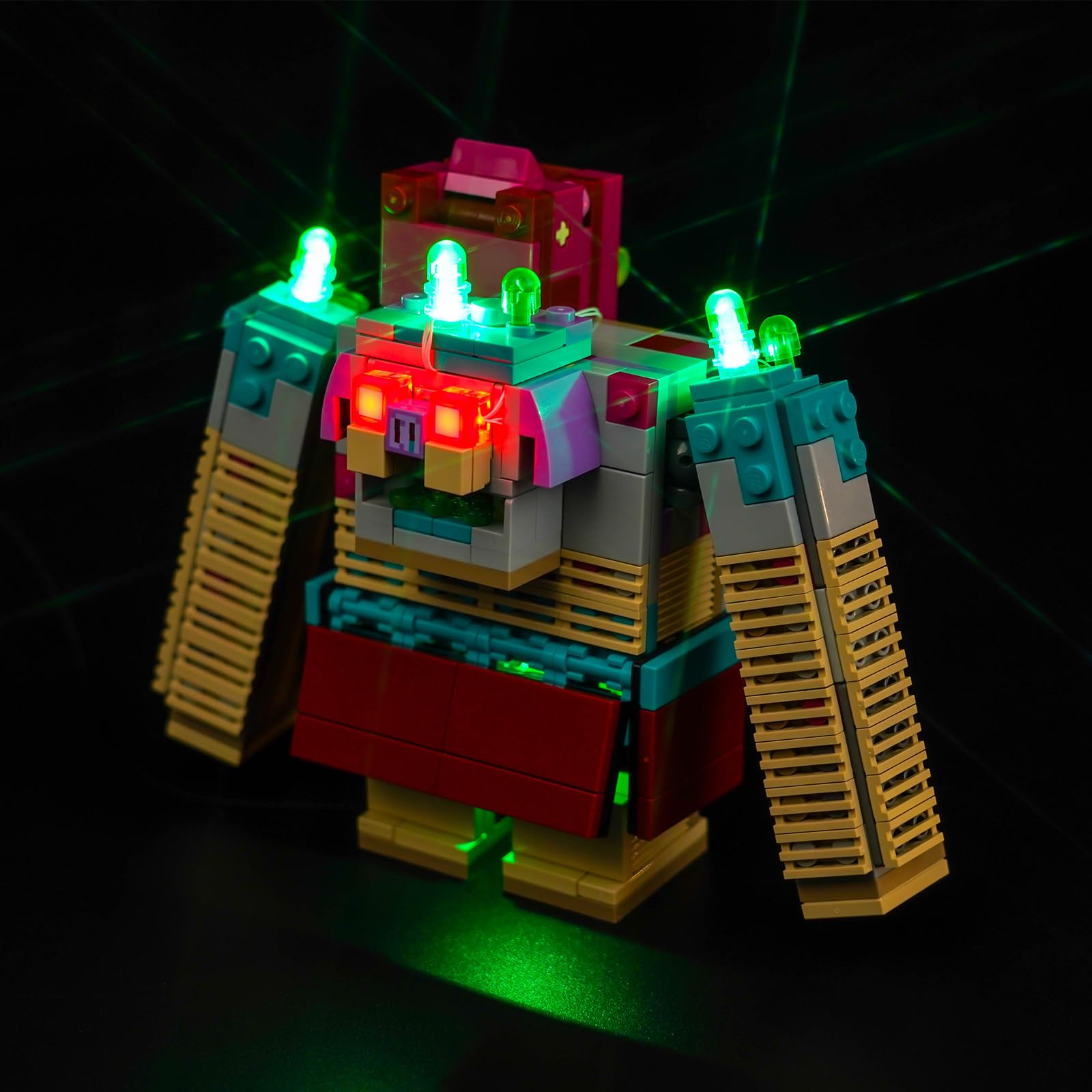 BrickBlingLight Kit Compatible with Lego Mine-Craft Legends The Devourer Showdown Adventure 21257, Creative Lighting Compatible with Lego Devourer Showdown Adventure (Lights Only, No Bricks)