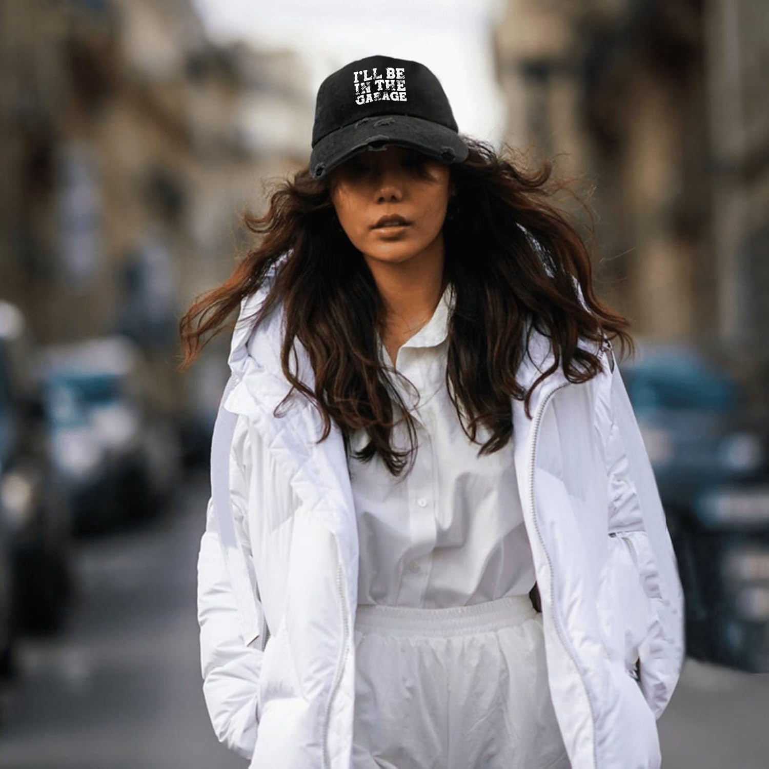 I'll be in The Garage Hats for Womens Baseball Caps Classic Washed Dad Hat Breathable - Image 6