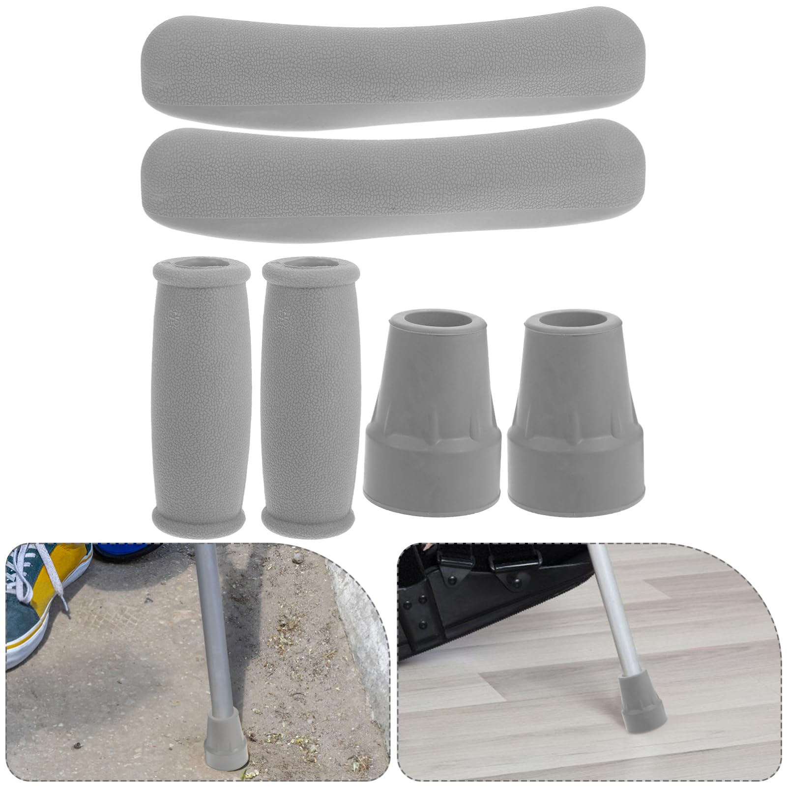FRCOLOR 6 Cuscinetti Per Stampelle E Impugnature Per Le - Non Adatti Per Stampelle Imbottitura Morbida Per Supporto Ascellare Cuscinetti Per Camminare Con Impugnatura Comoda Per Maniglie