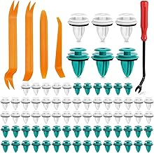 Xislet 100Pcs Trim Door Panel Retainer Clips 90467-10188 Compatible with Toyota Lexus Corolla Camry Sequoia Tundra Tacoma Door Trim Clips 90467-A0005 with Plastic Fastener Remover Kits