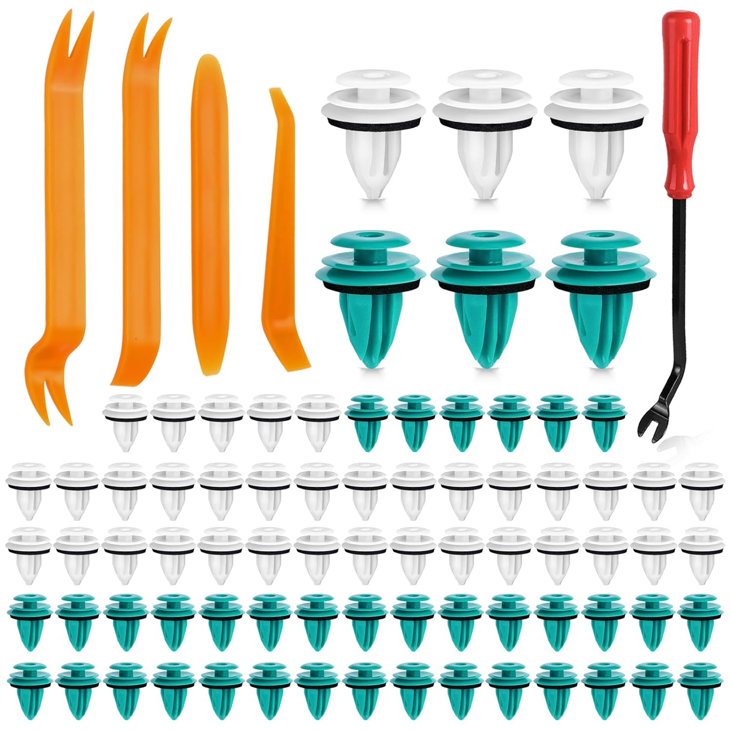 Xislet 100Pcs Trim Door Panel Retainer Clips 90467-10188 Compatible with Toyota Lexus Corolla Camry Sequoia Tundra Tacoma Door Trim Clips 90467-A0005 with Plastic Fastener Remover Kits Xislet 100Pcs Trim Door Panel Retainer Clips 90467-10188 Compatible with Toyota Lexus Corolla Camry Sequoia Tundra Tacoma Door Trim Clips 90467-A0005 with Plastic Fastener Remover Kits