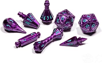 PolyHero Wizard 8-Piece Dice Set, Wizardstone, for D&D & Tabletop RPGs
