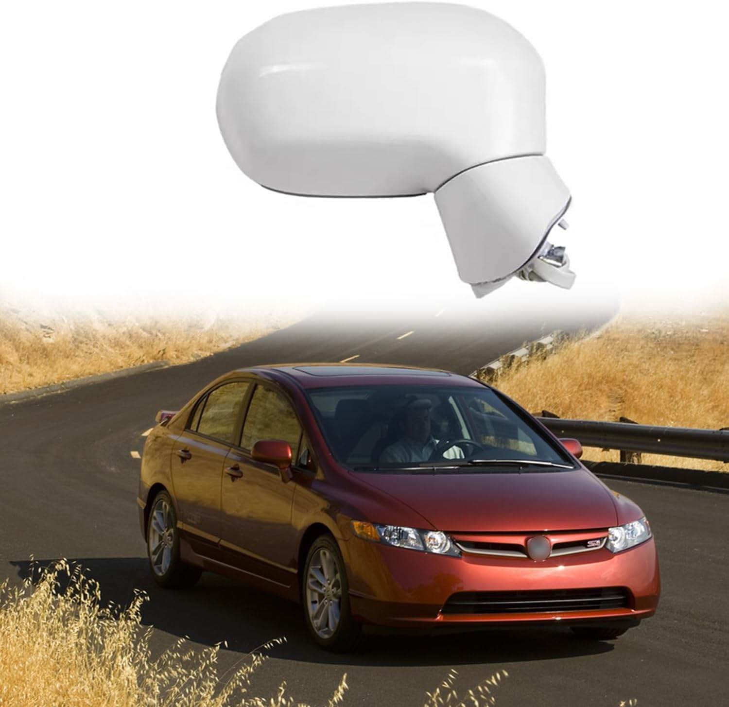 Find 2001-2005 HONDA CIVIC POWER LX SEDAN PASSENGER RIGHT SIDE MIRROR ASSEMBLY NEW RH In FREE - Foto 9