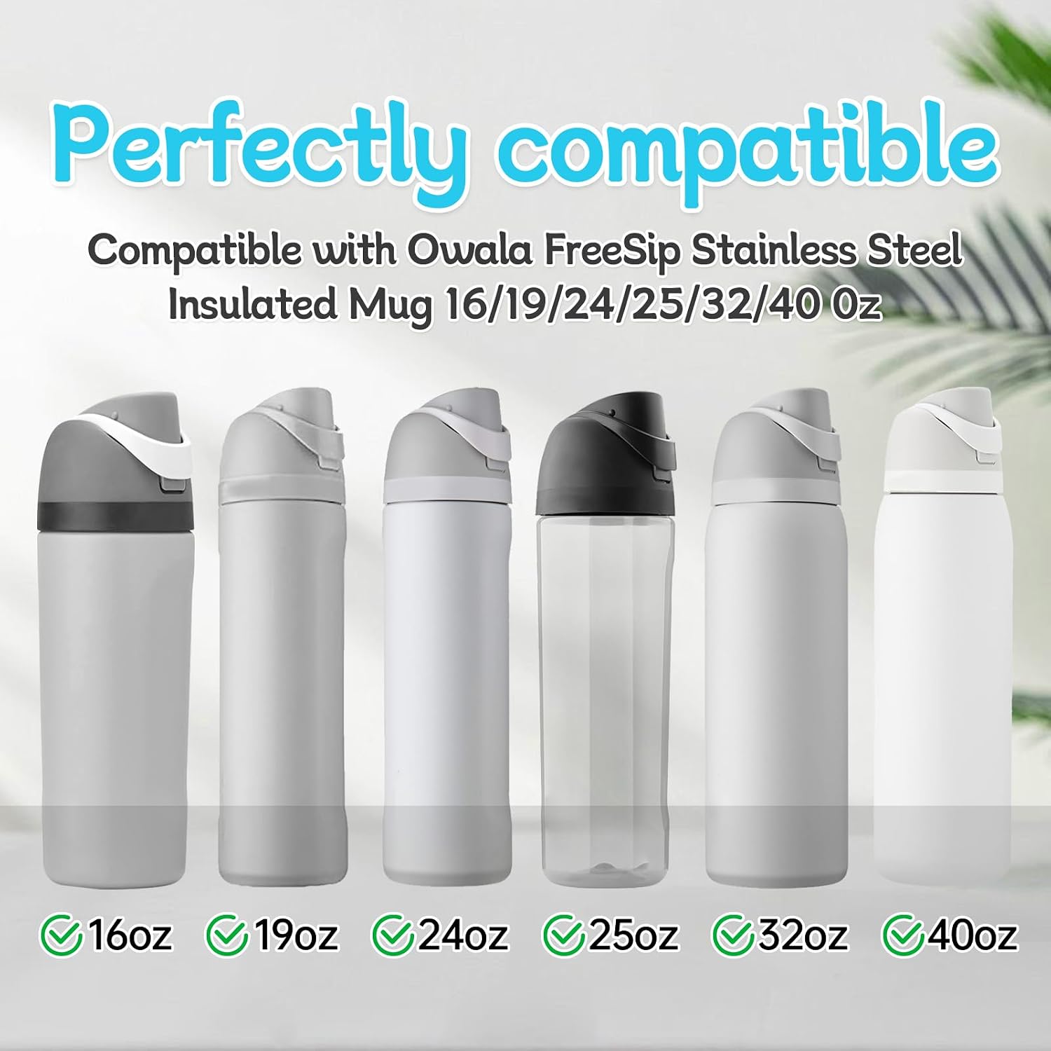 4 Sets Replacement Lid Rubber Seal Stopper and O Ring Gasket Compatible with Owala FreeSip 24 32 oz,Water Bottle Top Insert Cap Parts for Owala 16/19/24/25/32/40oz Mouthpiece Accessories HB8 image 4