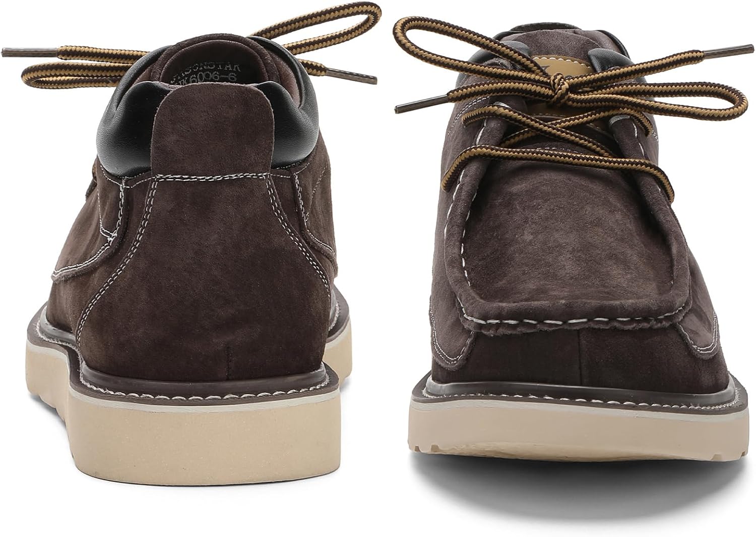 JASONSTAR Mens Boots Lightweight Casual Chukka Boots for Men, Retro Moccasin Toe Work Boots with Breathable Lining, Anti-Slip Rubber Outsole Ankle Walking Boots for Daily Wear, Office & Streetwear