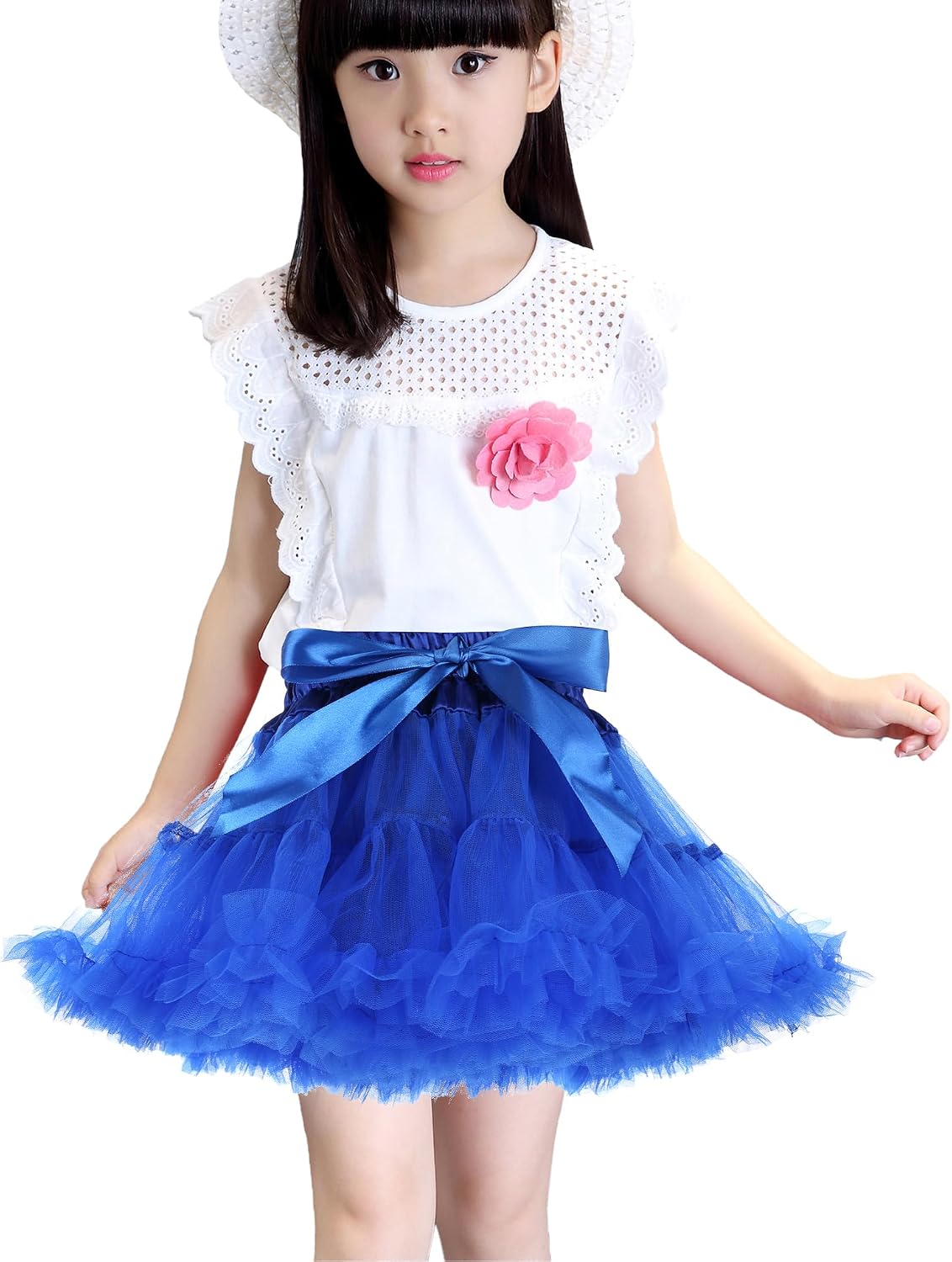 Girls' Pink Lightweight Tutu Skirt - Princess Puffy Layered Ballet Dance Skirt for Young Girls