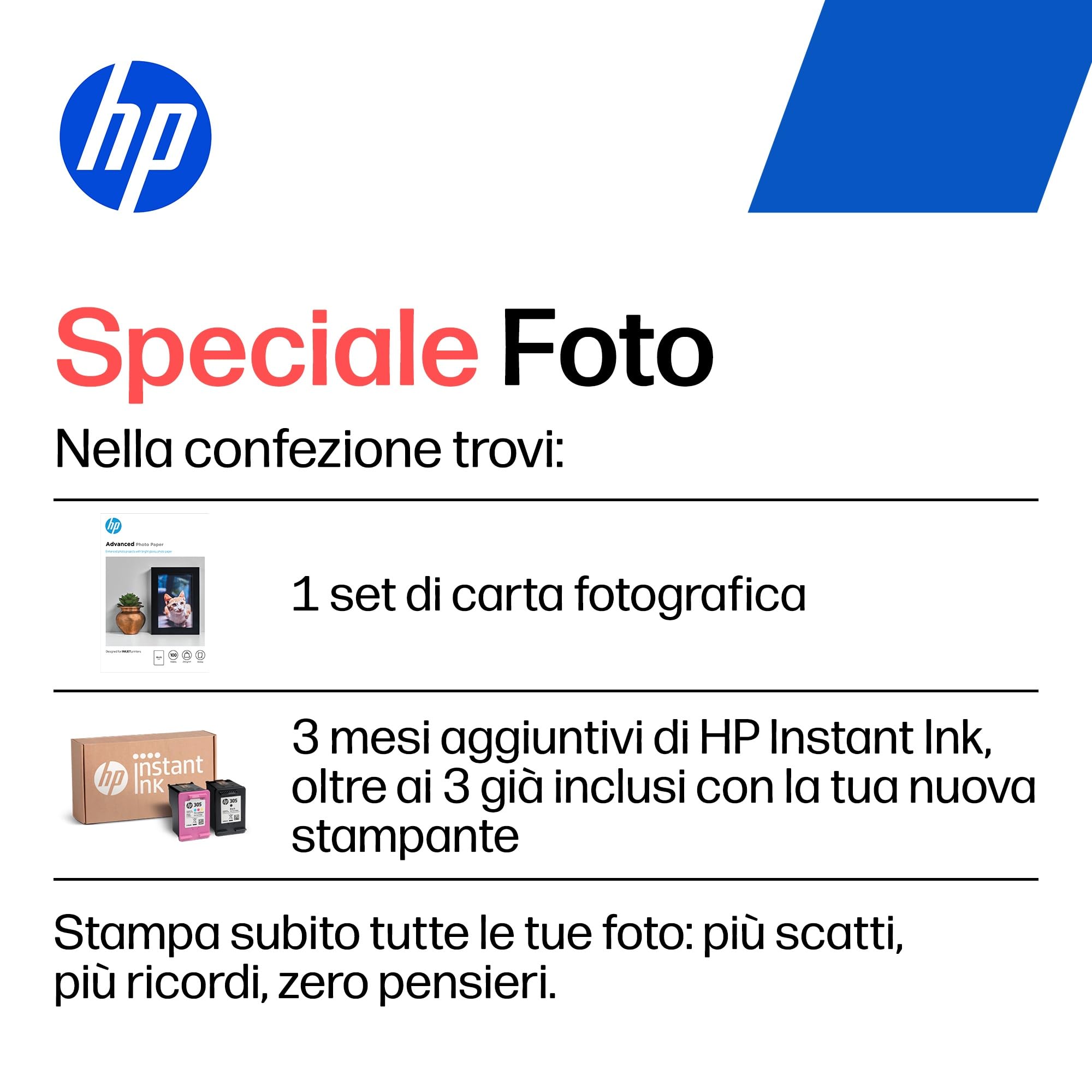 HP Envy Photo 7930 B63K5B, Stampante Multifunzione a Getto d'Inchiostro A4 a Colori, Foto, Fronte/Retro Automatico, 22 ppm, app, 3 Mesi di Inchiostro Instant Ink Inclusi, Bianca