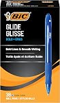 BIC Glide Bold Black Ballpoint Pens, Bold Point (1.6 mm), 36-Count Pack, Retractable Ballpoint Pens With Comfortable Full Grip