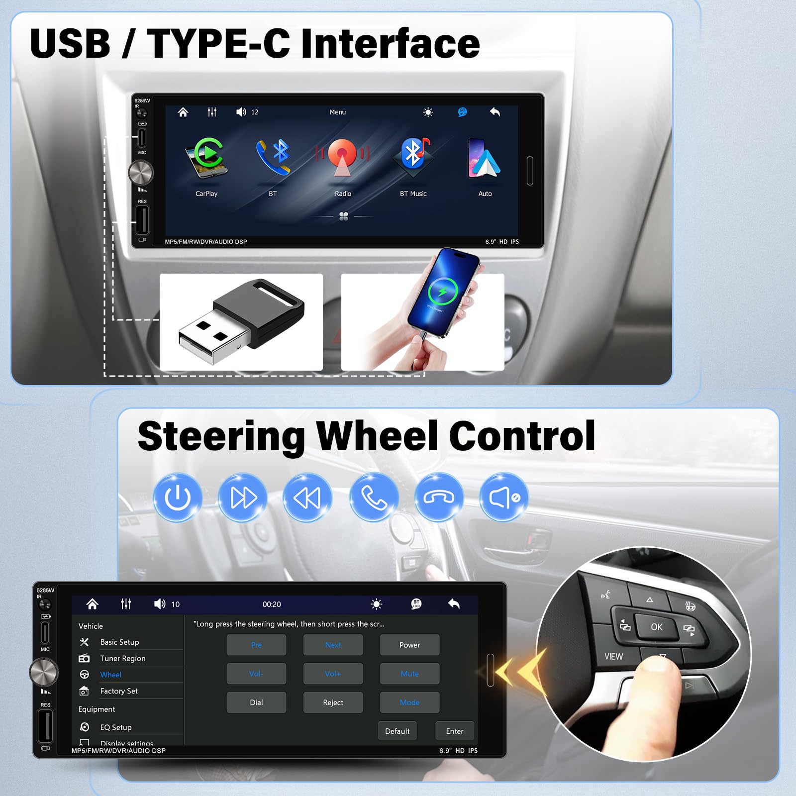 Makes Carplay/Android Auto wireless / adds Android Auto