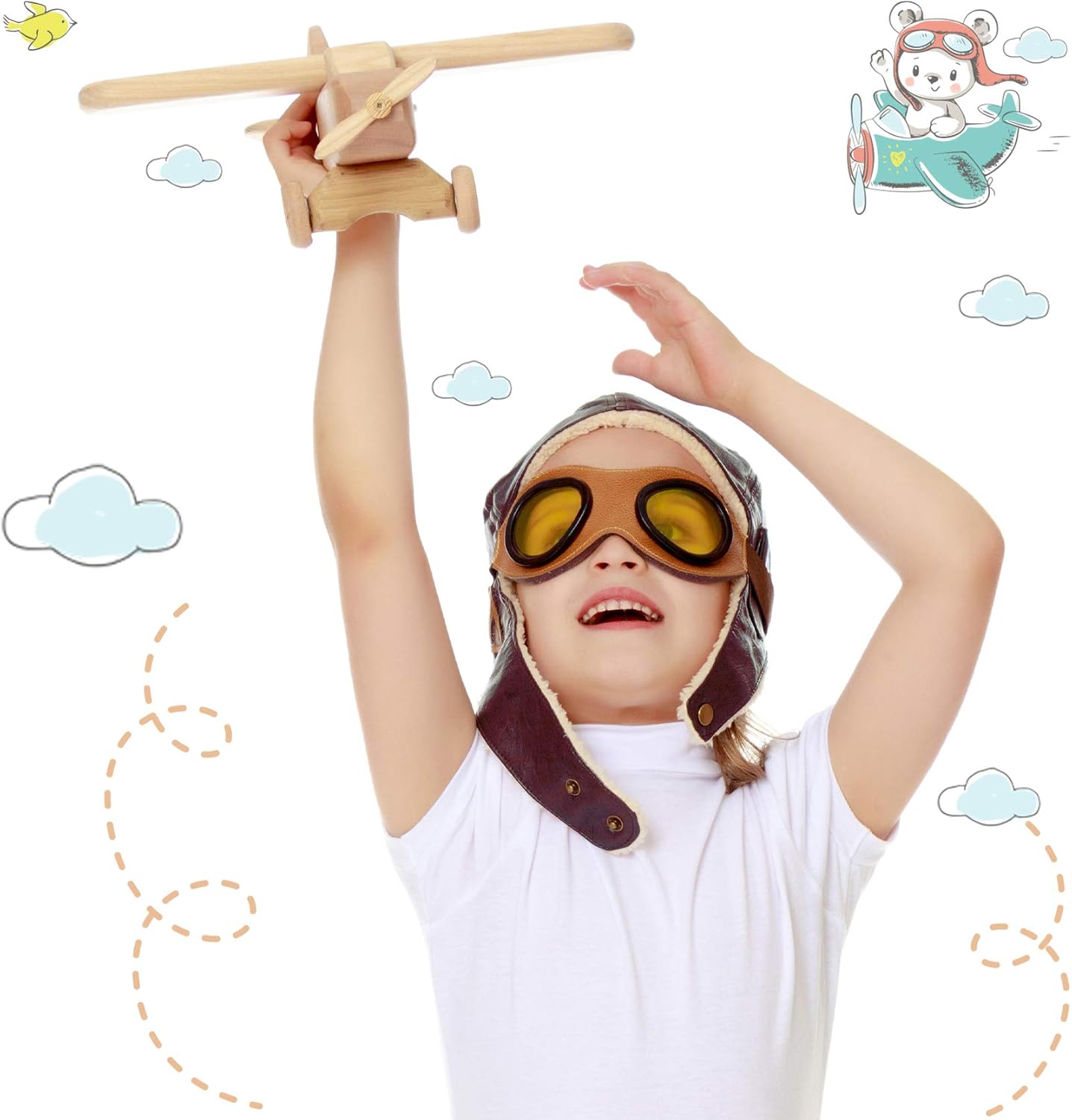 Miniatura 6 de Happy Will Pilot Aviator - Gorro de forro polar con orejeras para niños pequeños