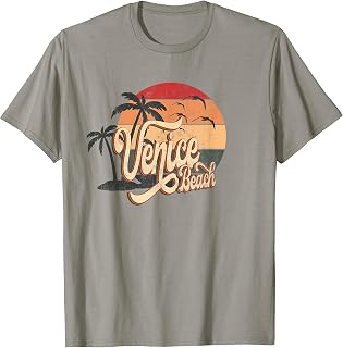 Venice Beach Florida US Beach Summer Sun Vintage Retro 70s 8 Men Women Kids T-Shirt