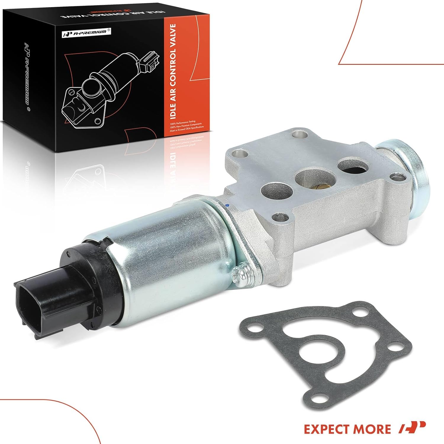 A-Premium Fuel Injection Idle Air Control Valve Compatible with Nissan Pickup 1998-2010, NP300 2010-2015, Tsuru 1998-2017 - 1.6L 2.4L, Replaces# 237821N600