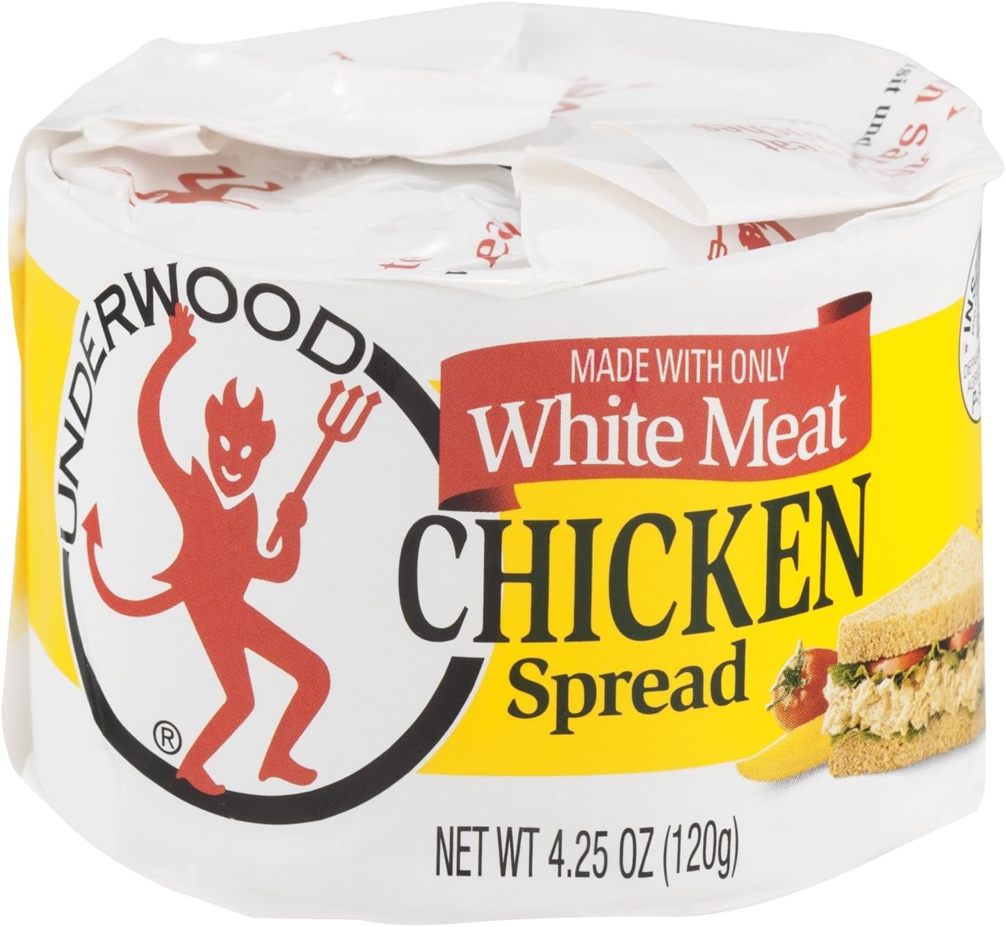 Underwood, White Meat Chicken Spread, 4.25oz Container (Pack of 4)