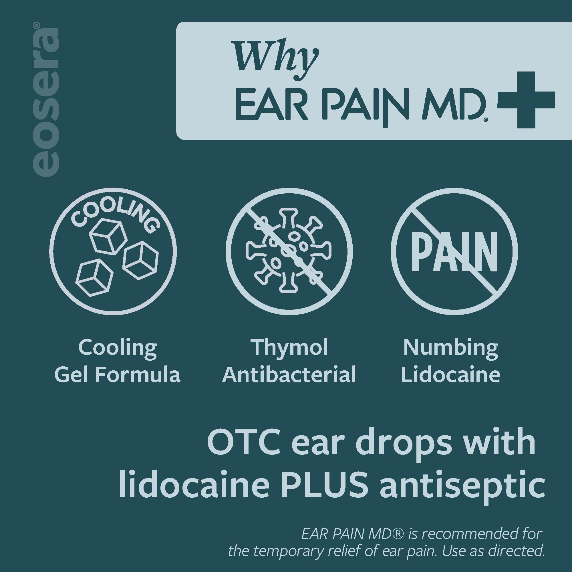 eosera Ear Pain MD +Plus Earache Relief Drops – 4% Lidocaine + Antiseptic for Pain Relief & Infection Protection – Swimmer's Ear, Ear Infections, Allergies — Amazon image 7