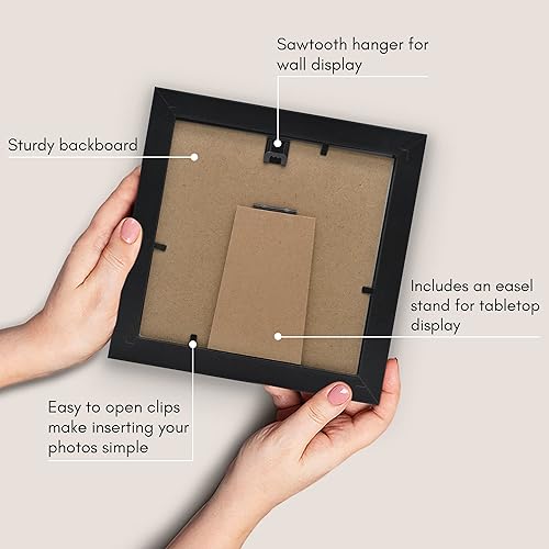Miniatura 5 de Americanflat Sonogram - Marco de fotos con vidrio inastillable, marco de ultrasonido de 7 x 7 pulgadas para ecografías de 3 x 4 con alfombrillas