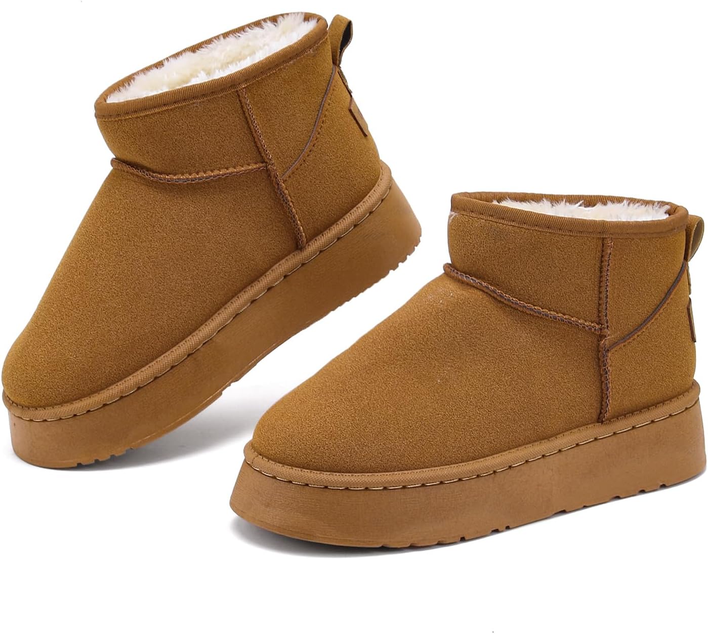 Womens Winter Shoes Warm Comfortable Classic Slip-On Boots Snow Boots Winter Boots Lined Fashion Waterproof Short Shaft Boots Winter Boots for Outdoor Use