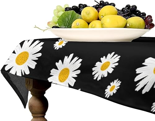 Miniatura 228 de Mantel floral hippie, diseño retro de los años 70, naranja, rosa, azul, floral, bohemio, estampado estético de margaritas, para fiesta, picnic