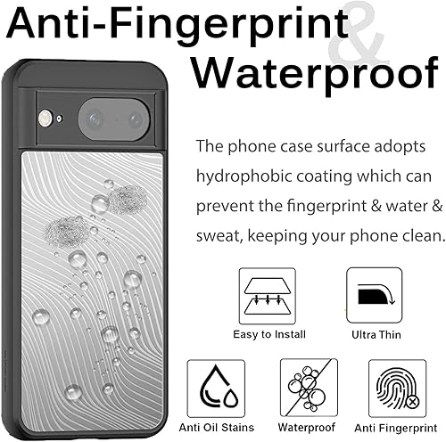 Miniatura 4 de Miimall Funda compatible con Google Pixel 8, TPU + PC Funda a prueba de golpes resistente a los arañazos delgada antihuellas antihuellas para Google