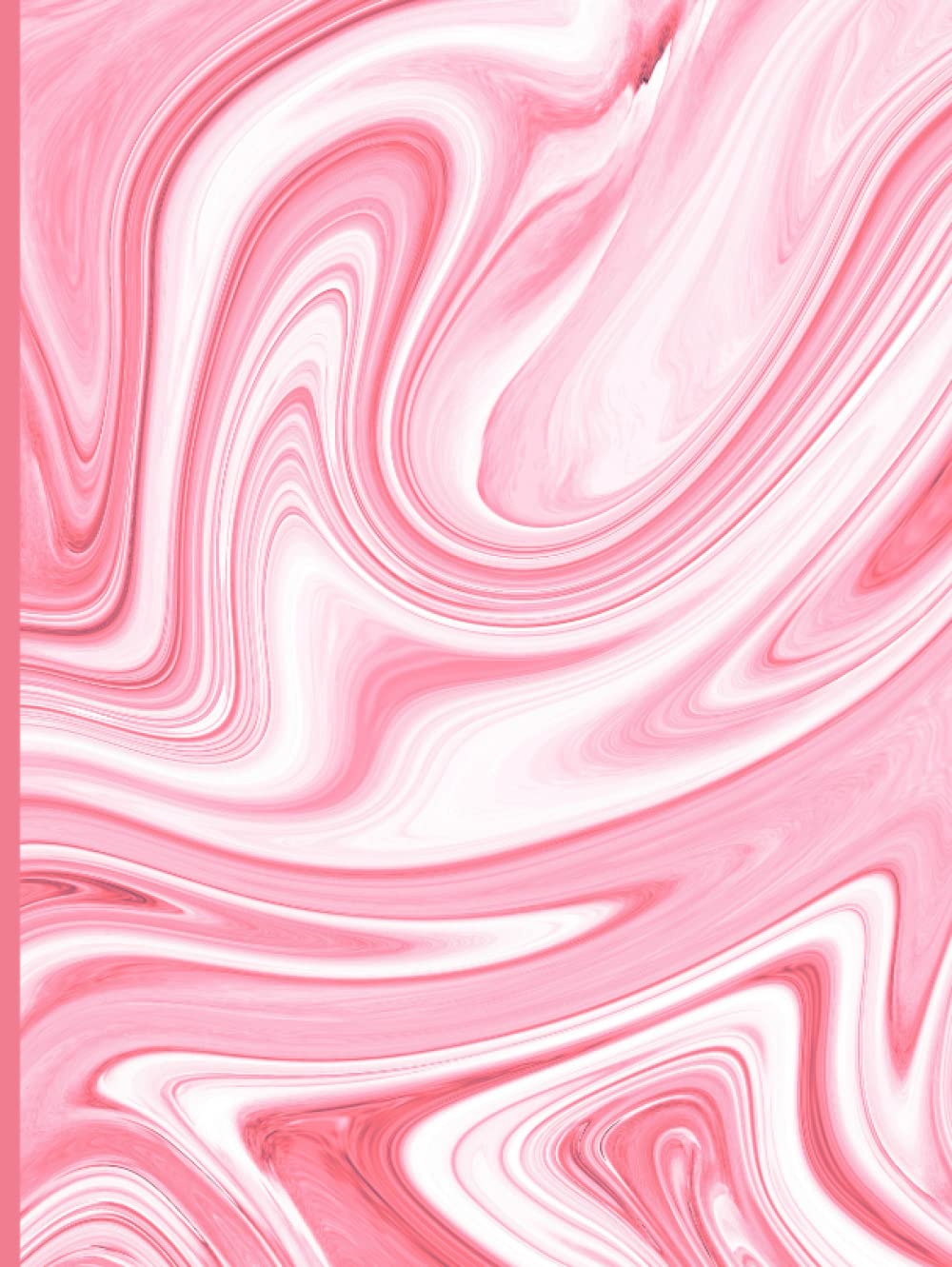 Hardcover Marble Dot Grid Notebook Large: Blank Coffee Table Dotted Journal ( Pink Swirl)