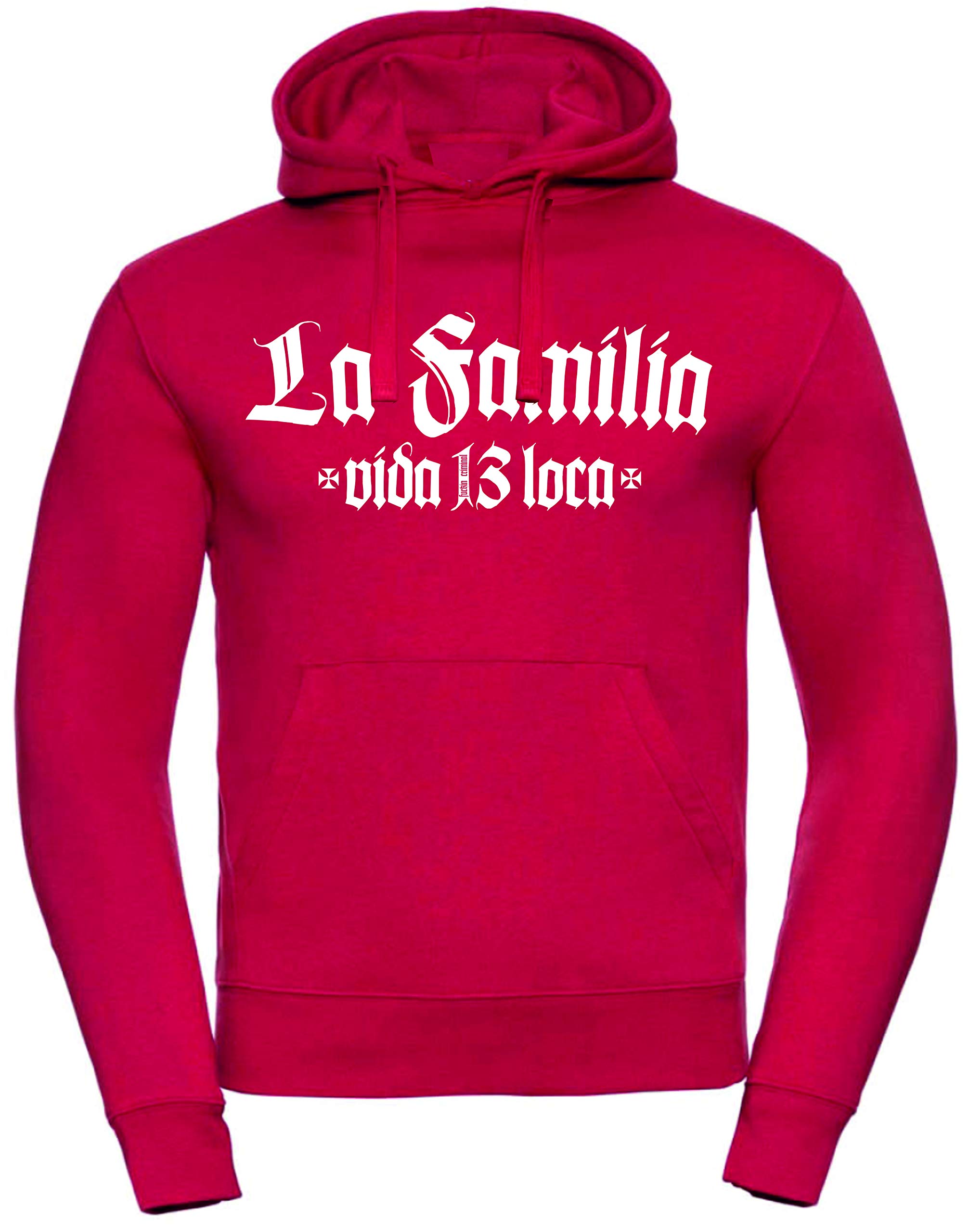 Mi Barrio La Familia Vida Loca 13 Original, Kapuzenpulli/Hooded, Männer Herren in rot oder schwarz