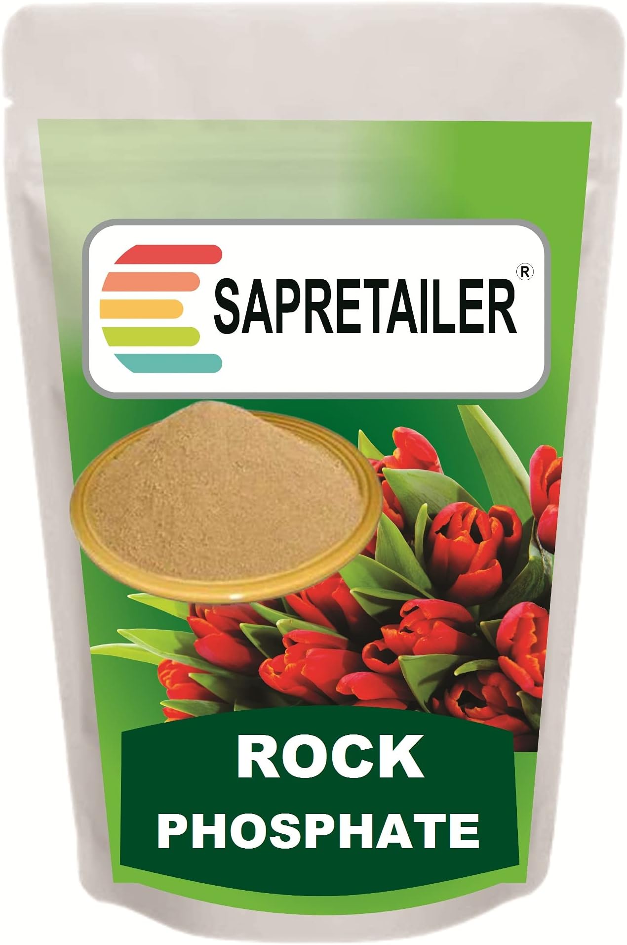 SAPRETAILER Organic Rock Phosphate Essential Fertilizer All Purpose Crushed Powder for Fruiting and Flowering Plants 5Kg
