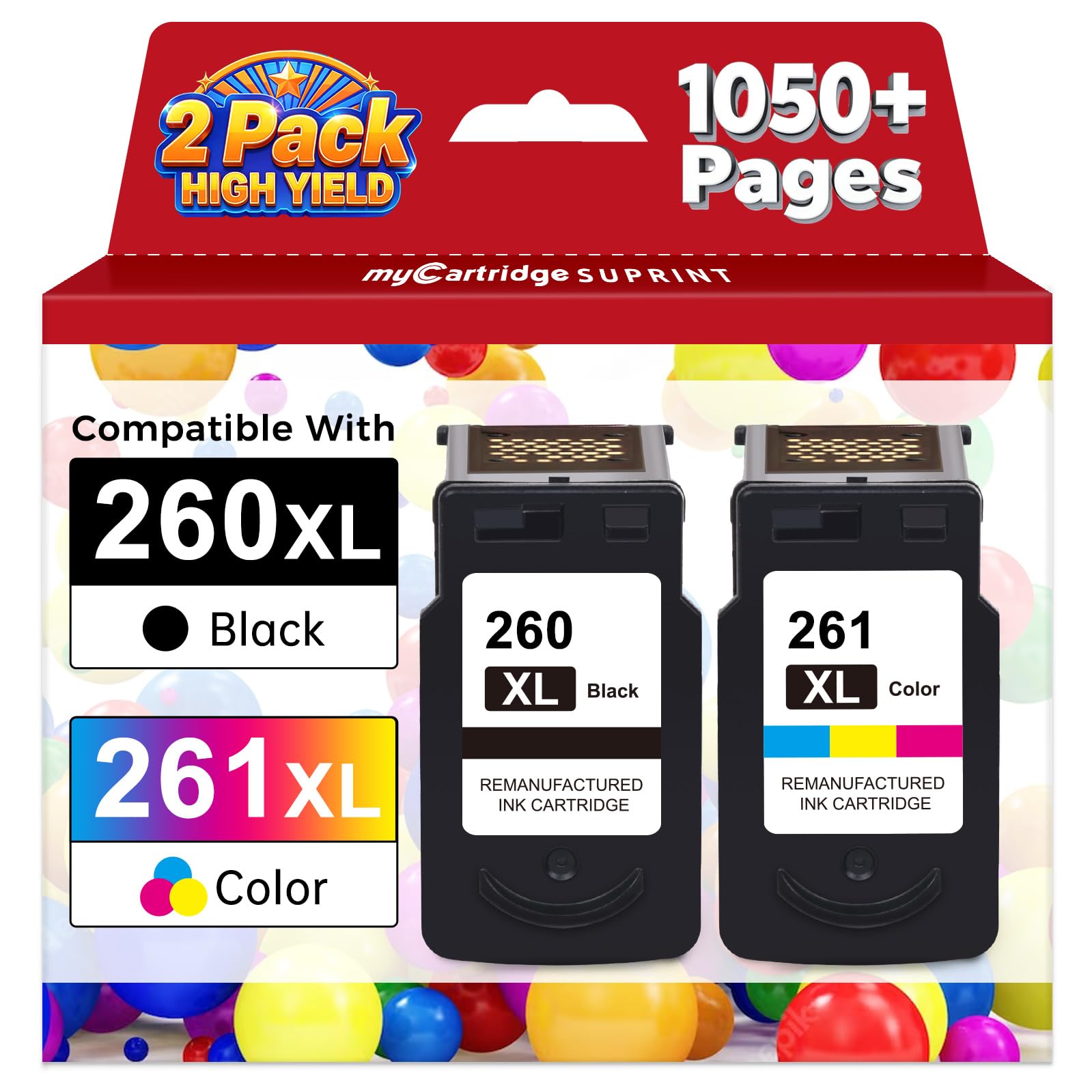 Photo 1 of High Yield XL Replaced for Canon 260 and 261 Ink Cartridges TS6420a TS6400