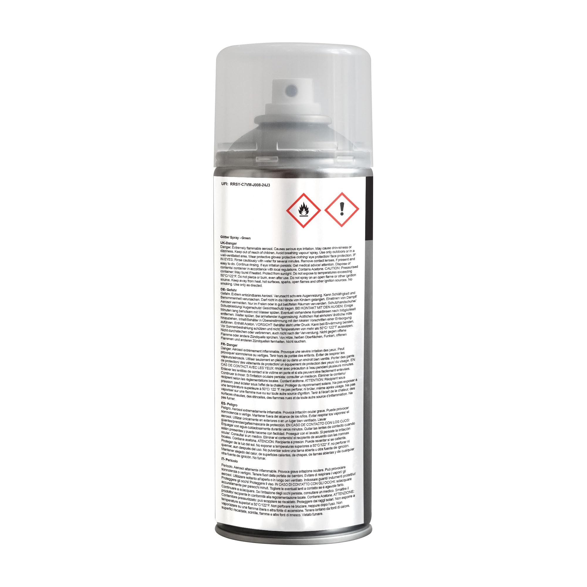 JENOLITE Pintura en aerosol con purpurina | VERDE | Pintura con purpurina de colores | Multisuperficie | Ideal para Marcos de Fotos, Espejos, Adornos y Manualidades | 3 x 400ml
