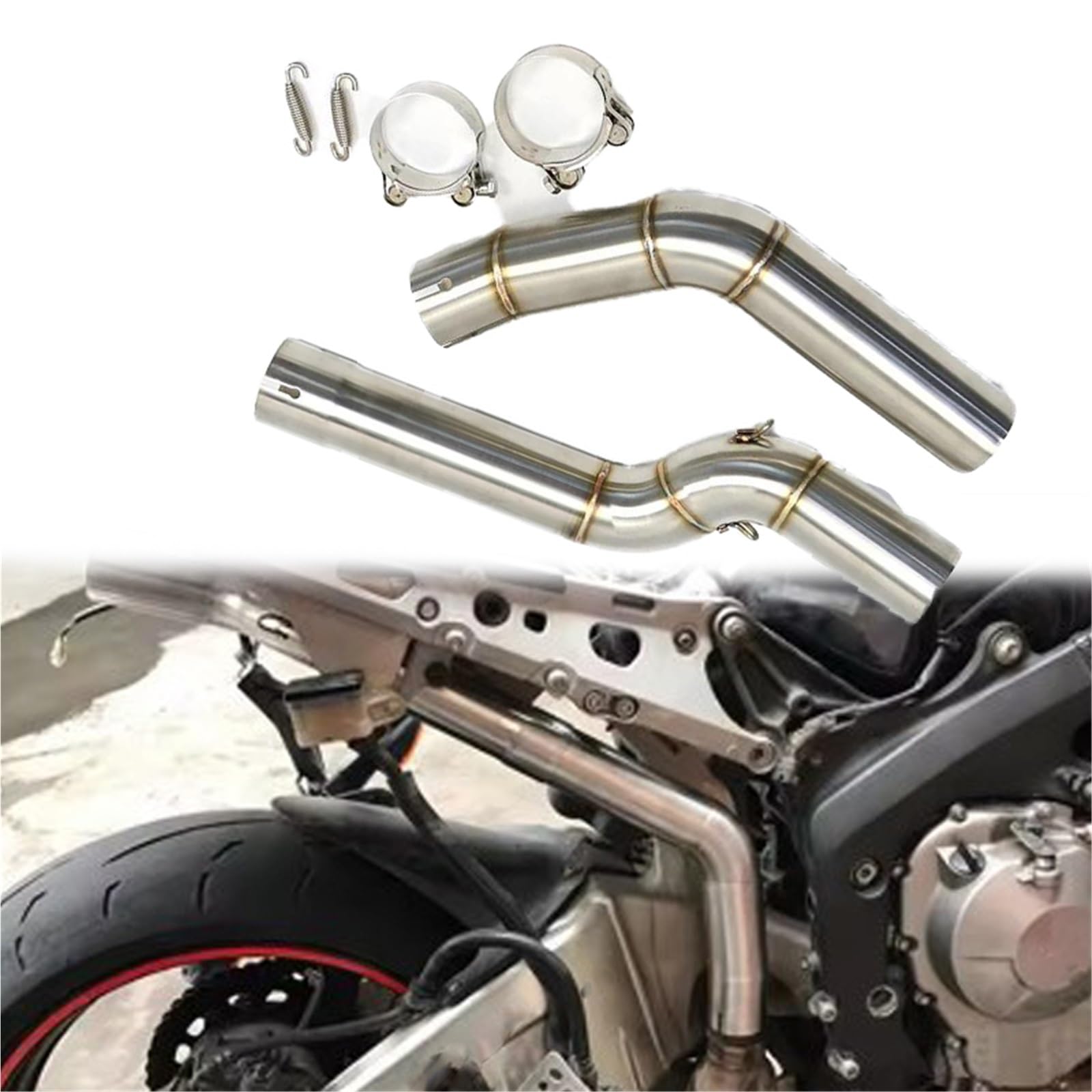 Tube Intermédiaire Échappement CBR1000 flux optimisé montage direct