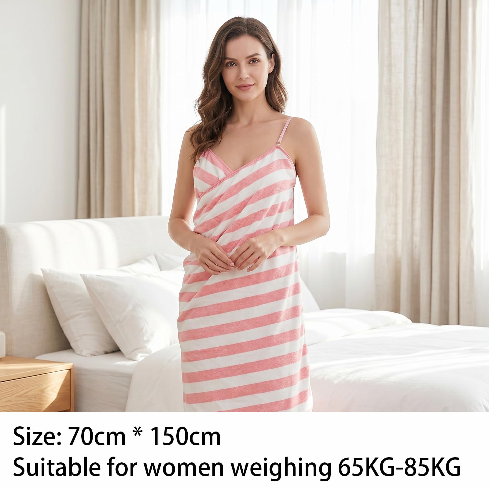 Damen Badetuch - Ultraweich, Schnelltrocknend & Bequem für Sauna, Strand, Schwimmbad und Wellness (pink)