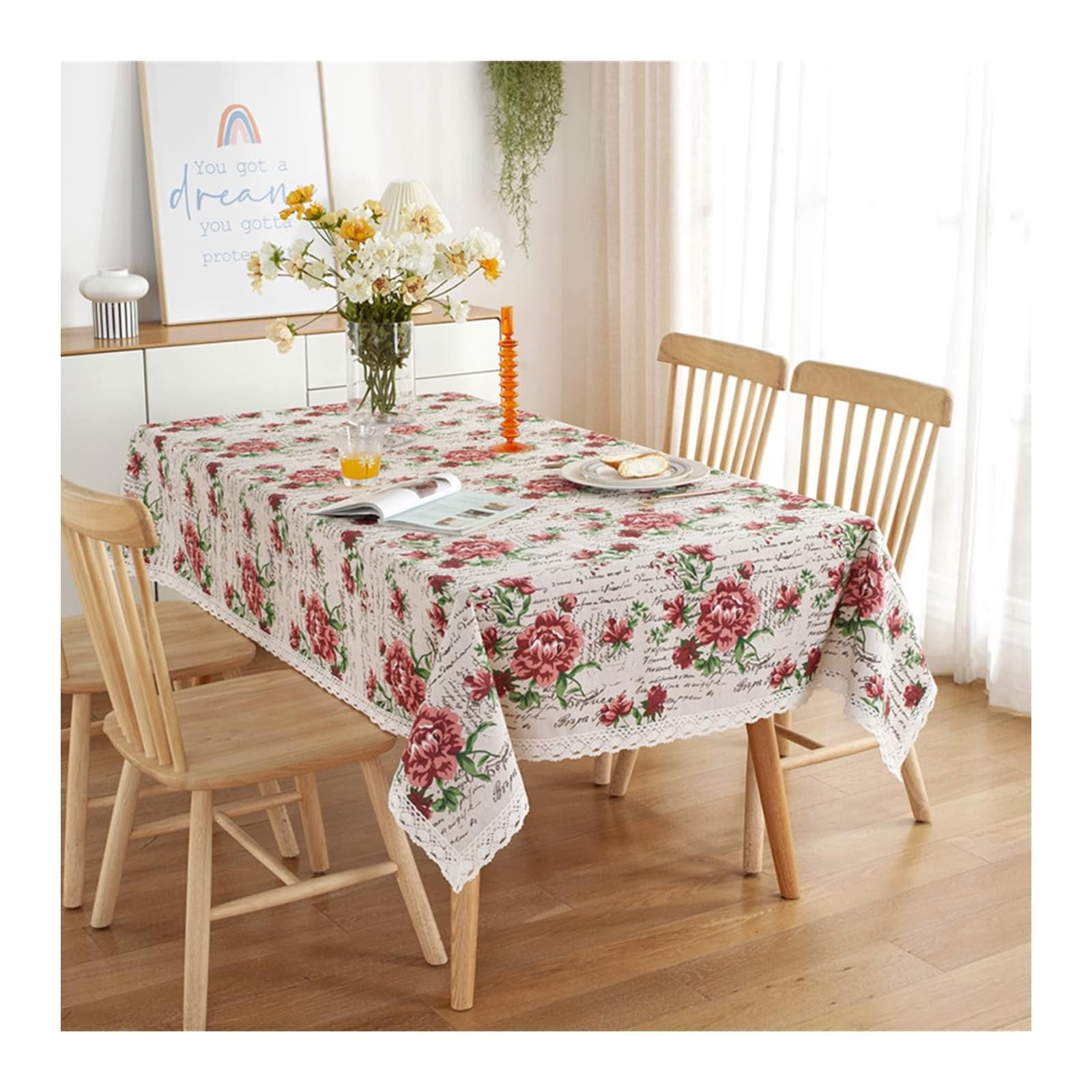 Nappe lavable rectangulaire 90x90 cm Daesar contre taches et usure