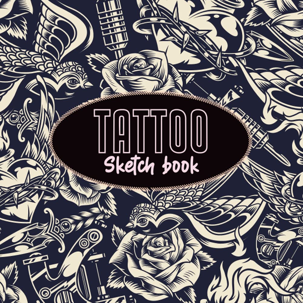 Tattoo Sketchbook: For Awesome Artist - A Large Square Sketchbook with Blank Graph Paper and White Paper - for Drawing and Sketching