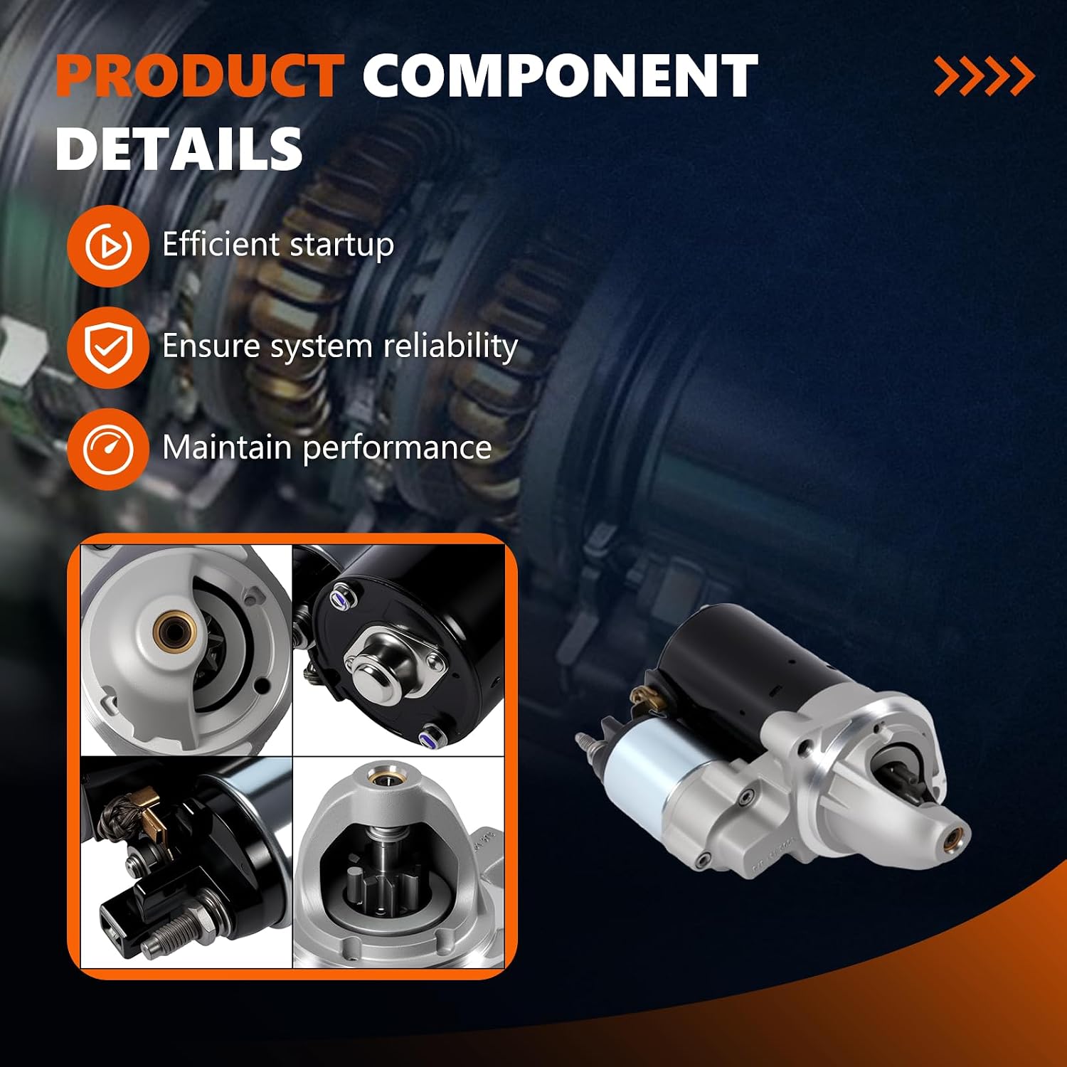 17922 Starter Motor New Fit for 2006-2016 BMW 128i 135i 323i 328i 330i 335i X1 X3 X5 Z4 3.0L 2.5L 2.0L L6 L4 Replaces #12417521116 12417521123 12417526236