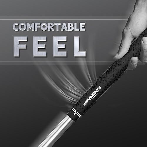 Miniatura 5 de Agarres de golf multicompuestos, juego de 13 empuñaduras, empuñaduras de goma suave, tecnología de hilo de algodón ecológico antideslizante, tamaño