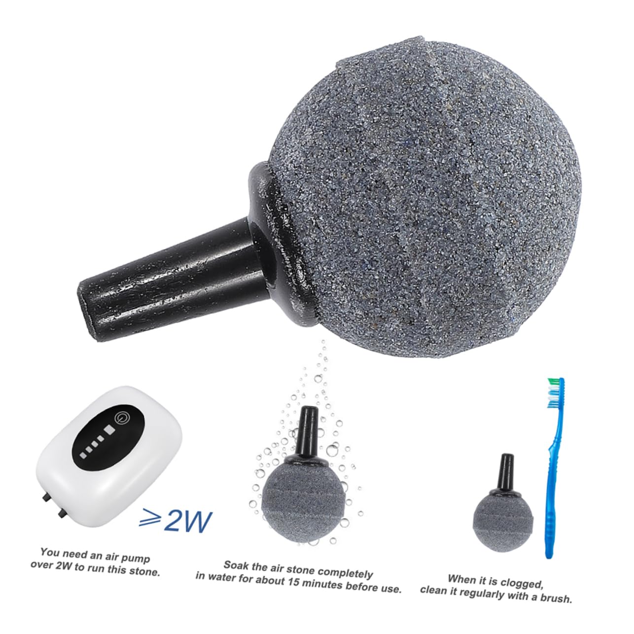 Difusor De Burbujas De Piedra De Adecuado para Acuarios De Agua Dulce y Salada 50 Unidades