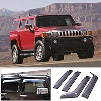 Vista 7 de Fit Hummer H3 - Protector de lluvia para ventana, visor de ventilación con cinta adhesiva, deflector de ventana lateral, viseras de ventilación