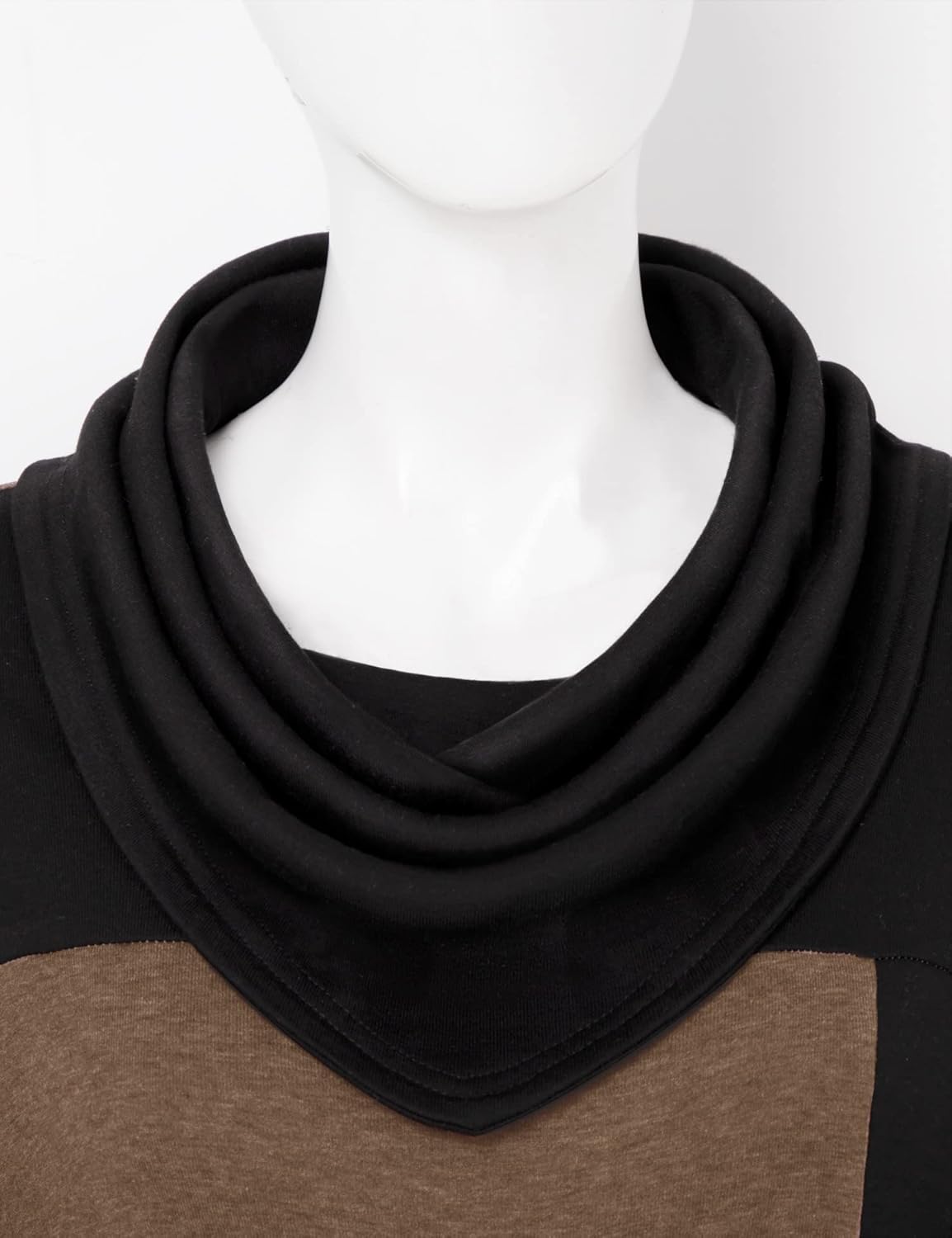 Furnex Women's Long Sleeve Cowl Neck Tunic Top Casual Pullover Sweatshirt - Image 3