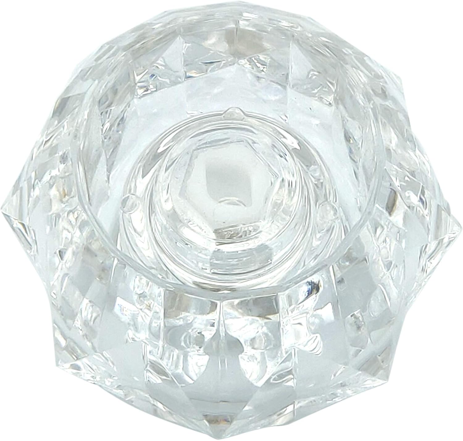 Lavatory Faucet Handle Single Control Knob for Delta Replacement Trim Kit with Screw and Button, Clear Acrylic