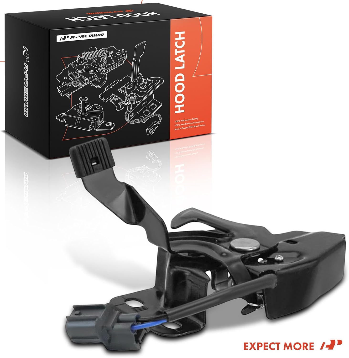 A-Premium Hood Latch Lock Compatible with 2003-2007 Honda Accord, Front Hood Lock Engine Bonnet Latch Assembly