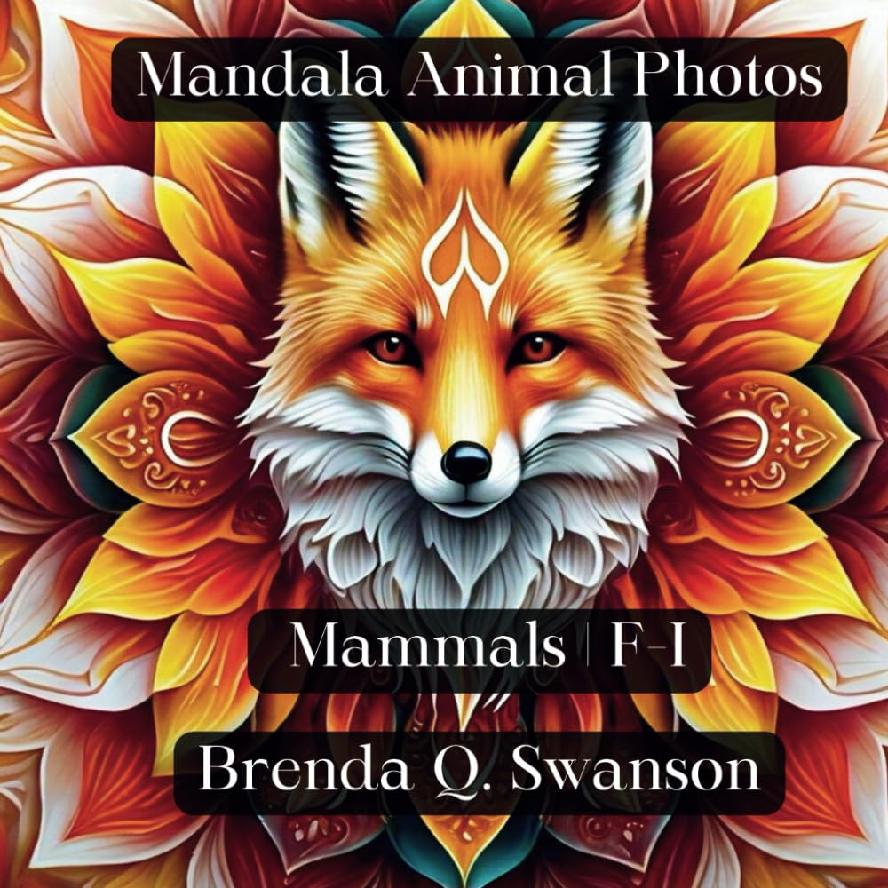 Mandala animal photos mammals F-I affiche poster nature noir et blanc cadre