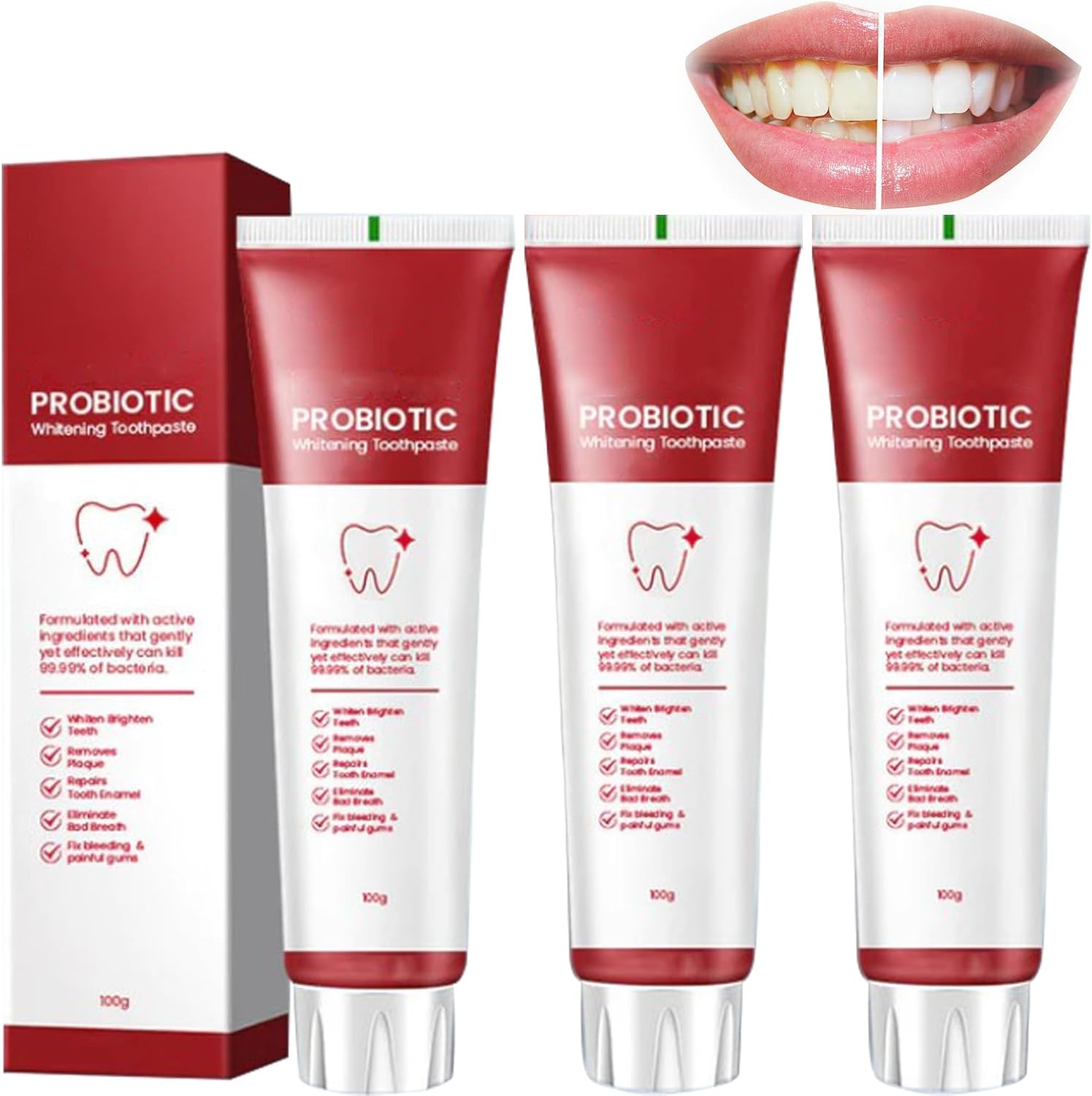 COALHO Probiotic Whitening Toothpaste,New Niacinamide Dazzling White Toothpaste