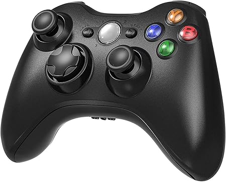 Amazon Com Wireless Controller For Xbox 360 Etpark Xbox 360 Joystick Wireless Game Controller For Xbox Slim 360 Pc Black Video Games